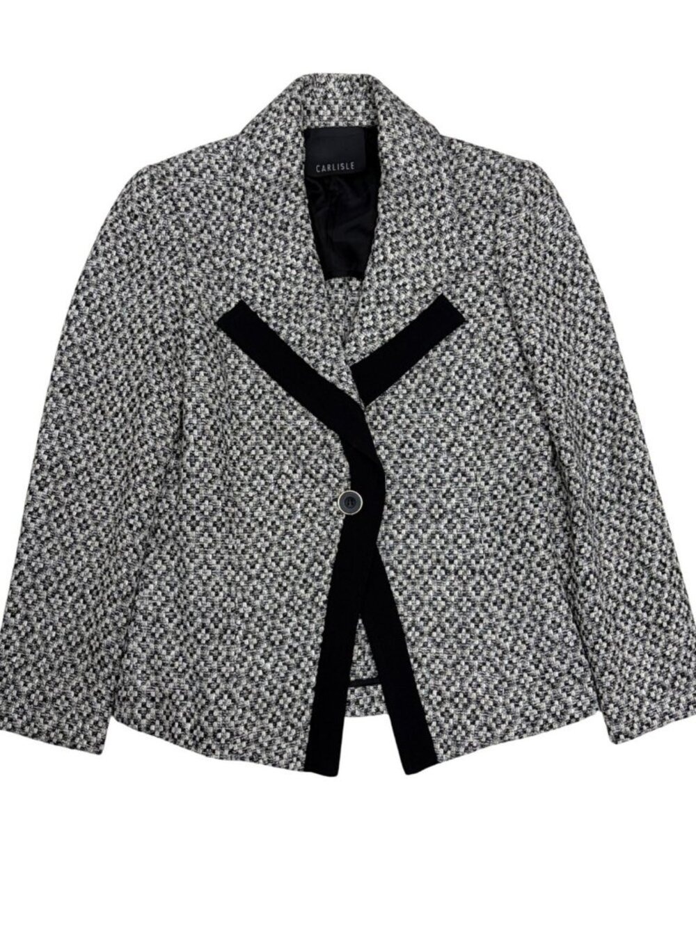 CARLISLE Tweed Blazer Jacket Luxury Designer Business Casual Coat Womens 2